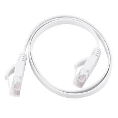 RJ45 CAT6 Ethernet Kabel Jaringan LAN Kabel Datar UTP Patch Router Kabel 1000 M (Putih 0.5 meter) -Intl