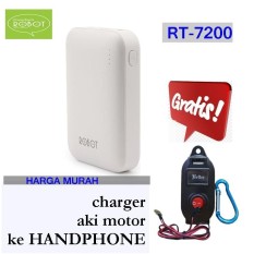 Robot Powerbank original Rt7200 6600mAh+CHARGER AKI MOTOR KE HAPE