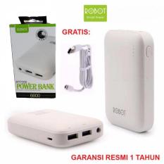 Robot Powerbank Rt7200 6600mAh-Putih