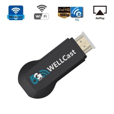 robxug 5G WIFI Display Miracast Dongle HDMI Adapter Receiver 1080p Streaming Media Player Share Videos Images Docs Live Camera Musics - intl
