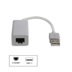 Rocboc USB 2.0 Sampai 10/100 Fast Ethernet Adapter In Silver-Intl