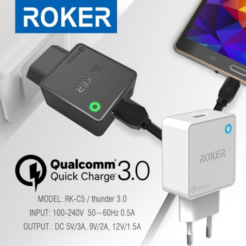 Roker Charger Thunder 3.0 ampere Quick Charge Qualcomm+Micro