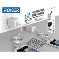 Roker Goblin 2.1A RK-PC8 Charger With Powerbank 3000mAh + Kabel Micro
