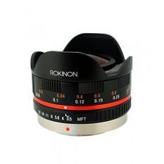Rokinon FE75MFT-B 7.5 Mm F3.5 UMC Fisheye Lensa untuk Mikro Empat Thirds, Hitam-Internasional