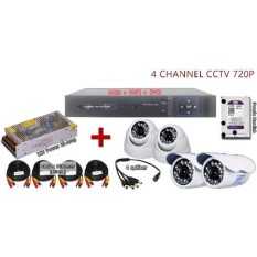 Romantis Simiou 3 Dalam 1 Terbaru 4 Channel AHD + DVR + NVR CCTV P2P Jaringan Hdrecorder Set D + 1 TB Hardisk-Internasional