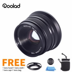 Roolad 25 Mm F/1.8 Aperture Besar Manual Perdana Fixed Lensa APS-C untuk Sony E-Gunung Digital Mirrorless kamera NEX 3 NEX 3N NEX 5 NEX 5 T NEX 5R NEX 6 7 A5000, a5100, A6000, A6100, A6300 A6500 A9-Intl
