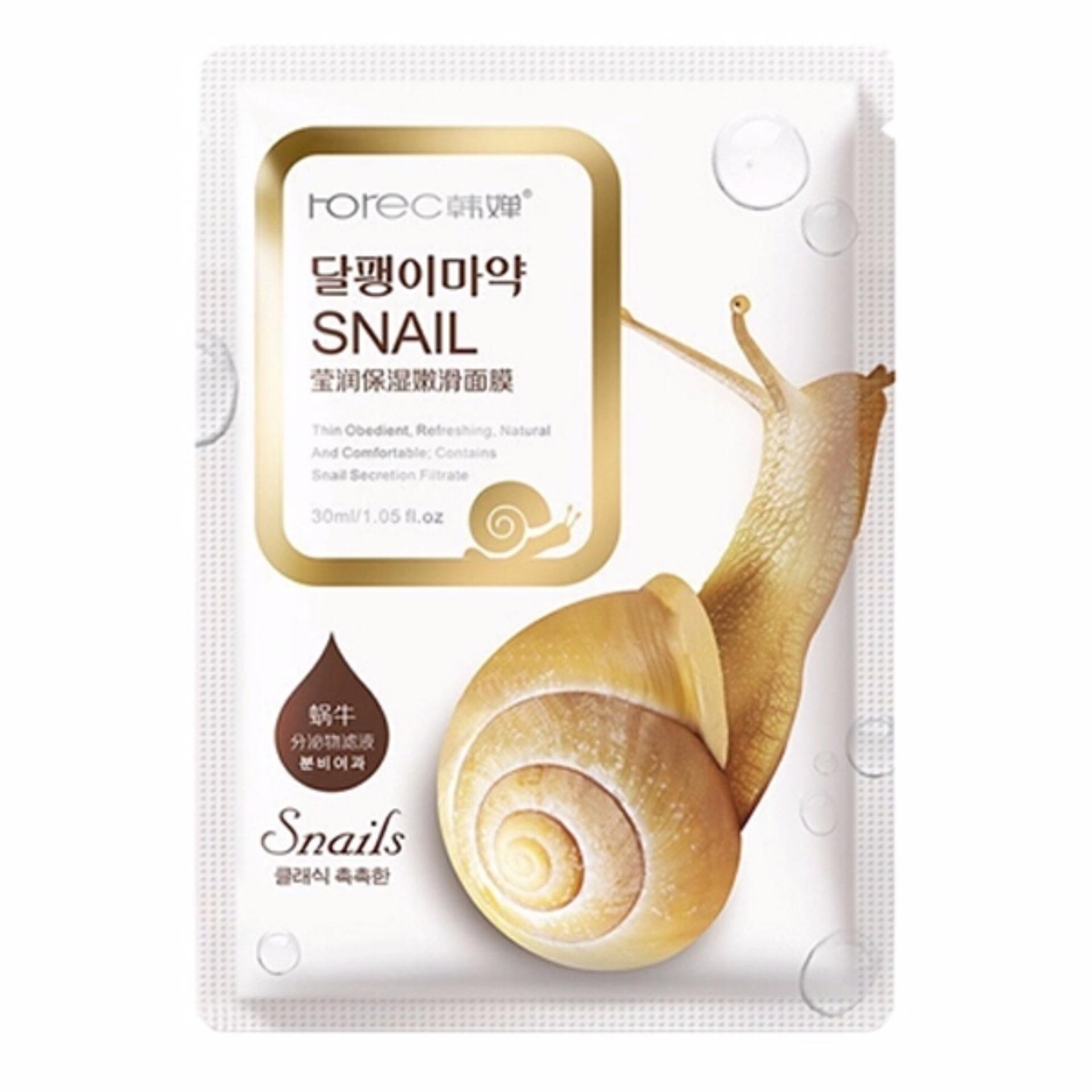 Rorec Masker Wajah Snail Dope Whitening Alami