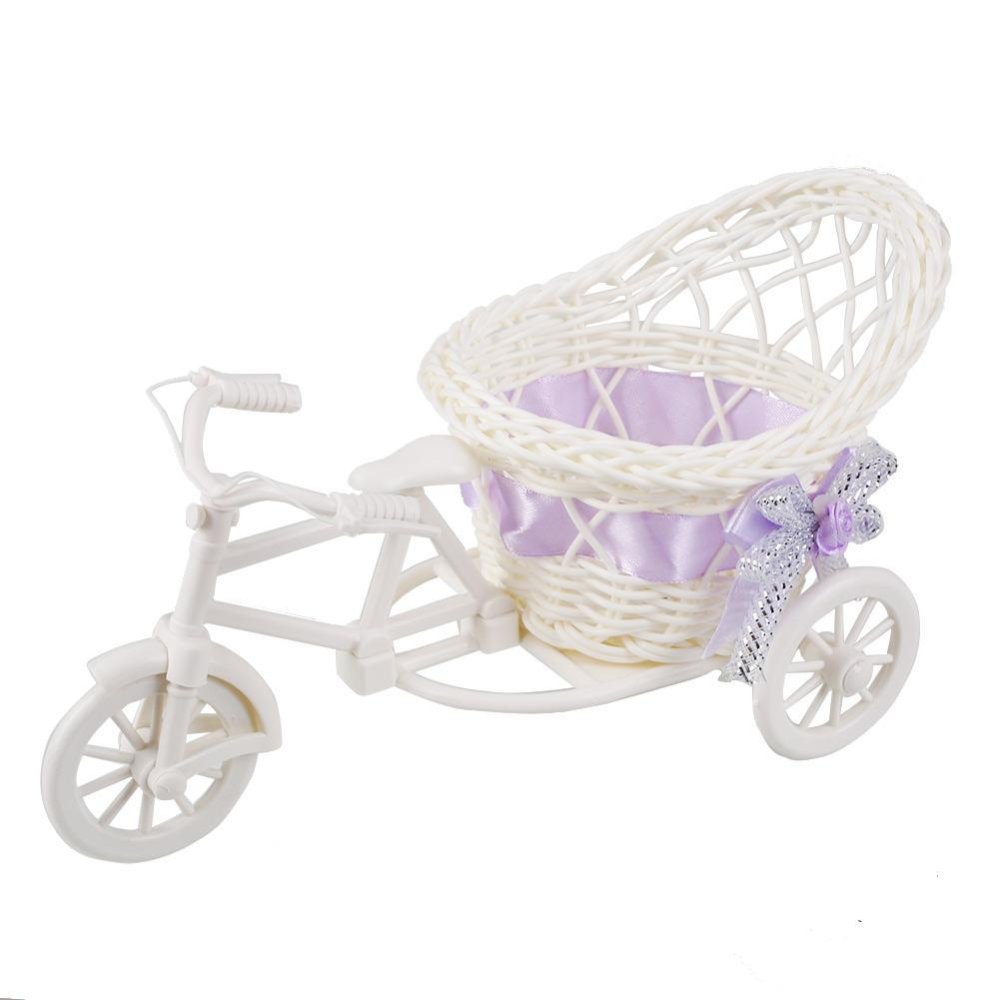 Rotan Becak Sepeda Keranjang Taman Pesta Kantor Kamar Tidur Vas Dekorasi Pernikahan-Intl