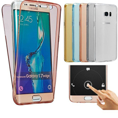 Roybens 360 ° Tubuh Melindungi Case Silikon Lembut Penuh Depan + Belakang For Menutupi Samsung Galaxy S7 Edge Mawar Emas