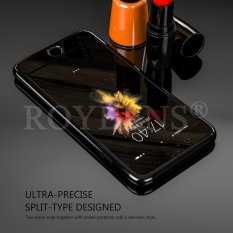 ROYBENS Hybrid 360 ° Cermin Tipis Case Tempered Glass Cover untuk Apple IPhone 7 4.7 Inch Jet Black-Intl