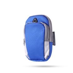 Menjalankan Arm Tas Jogging GYM Adjustable Waterproof Arm Band Cover Dompet Sport Riding Bike Tas untuk IPhone 5 Inch Universal Umum Besar (biru)
