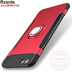 Rzants untuk OPPO F1S 360 Derajat Rotasi dengan Cincin Mobil Penahan Anti Guncangan Case Sarung KO9PWL (Warna: Hitam) -Internasional
