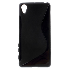 S-shape TPU Cover Shell untuk SONY Xperia X Performance (Black)-Intl