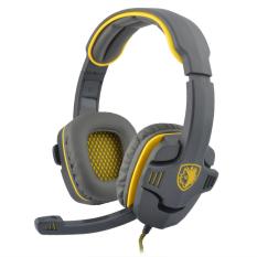 SADES SA-708 Stereo Headset With Mikrofon Komputer Game And Terpencil (Kuning)