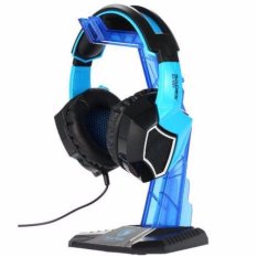 Sades Universal Gaming Headphone Hanger Display Tempat Gantung Headset Stand Earphone Holder Professional Gantungan Peralatan Aksesoris Audio Video Cocok Untuk Di Meja Komputer Desk Stands Detachable Design Unik - Hitam Biru