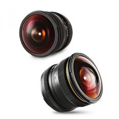 Sainsonic Kamlan 8 Mm F/3.0 Wide Angle Manual Fokus Lensa Mata Ikan untuk Sony-E Gunung Digital Kamera Mirrorless Seperti NEX3, 3N 5, 5 T, 5R, 6, 7, A5000, A5100, A6000, a6100 dan A6300-Intl