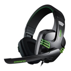 SALAR KX101 Gaming Headset Super Bass dengan MIC Mendukung Hands-free Panggilan Kontrol Suara untuk Pemain Game (Hitam) -Intl