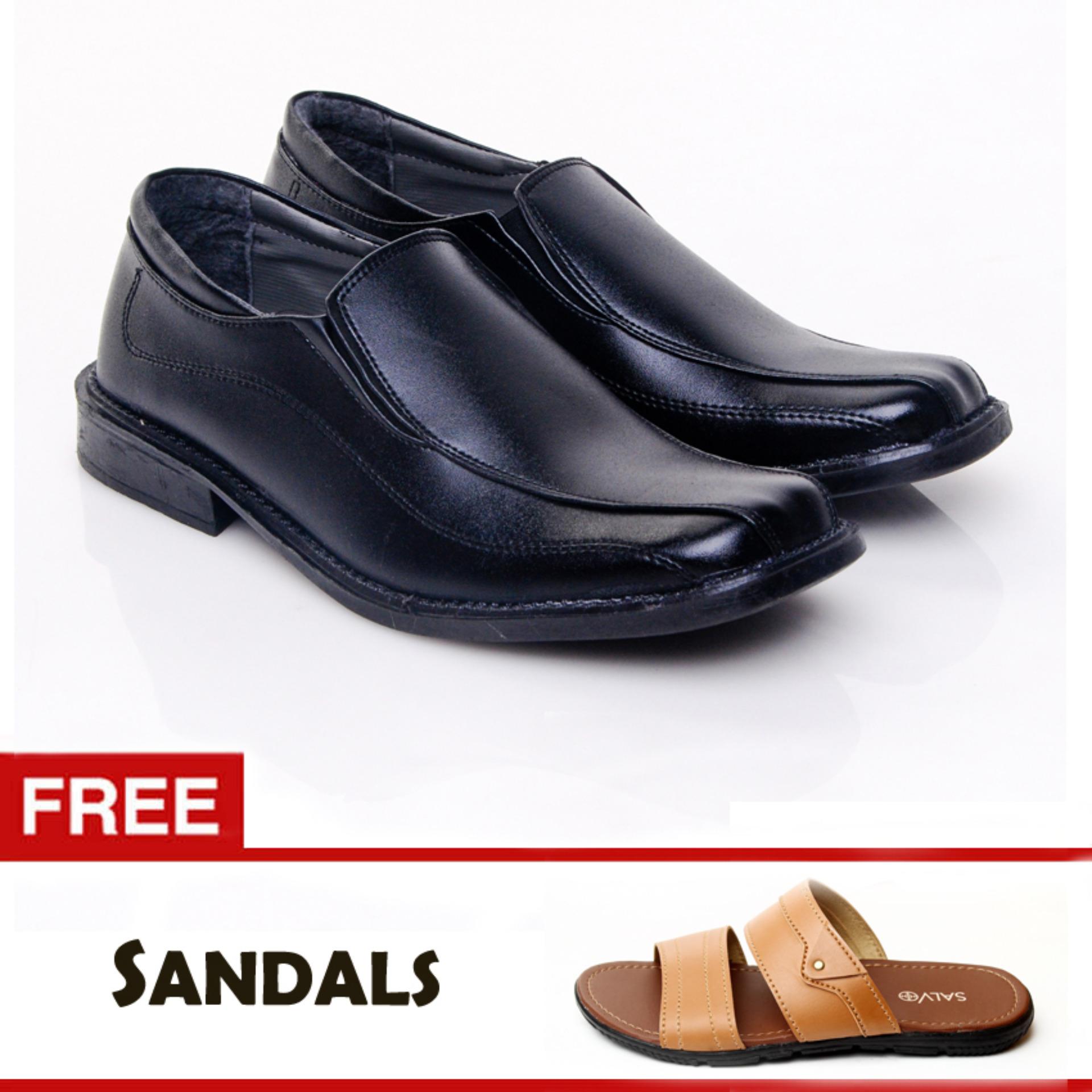 Salvo sepatu formal KF817 FREE sandal L01 tan