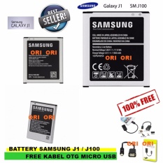 Samsung Baterai / Battery Galaxy J1 / J100 Original Kapasitas 1850mAh + Gratis Kabel Otg Micro Usb