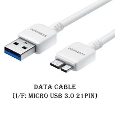 Samsung Data Cable Note 3 / S5 3.0 21 Pin - Putih