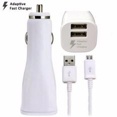 Samsung Dual Car Adapter Fast Charging 2 USB - WHITE