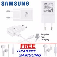 Samsung Fast Charger Tavel Charger 15W for Samsung S6 / S7 / Note 4/5 Original + Free Samsung Headset