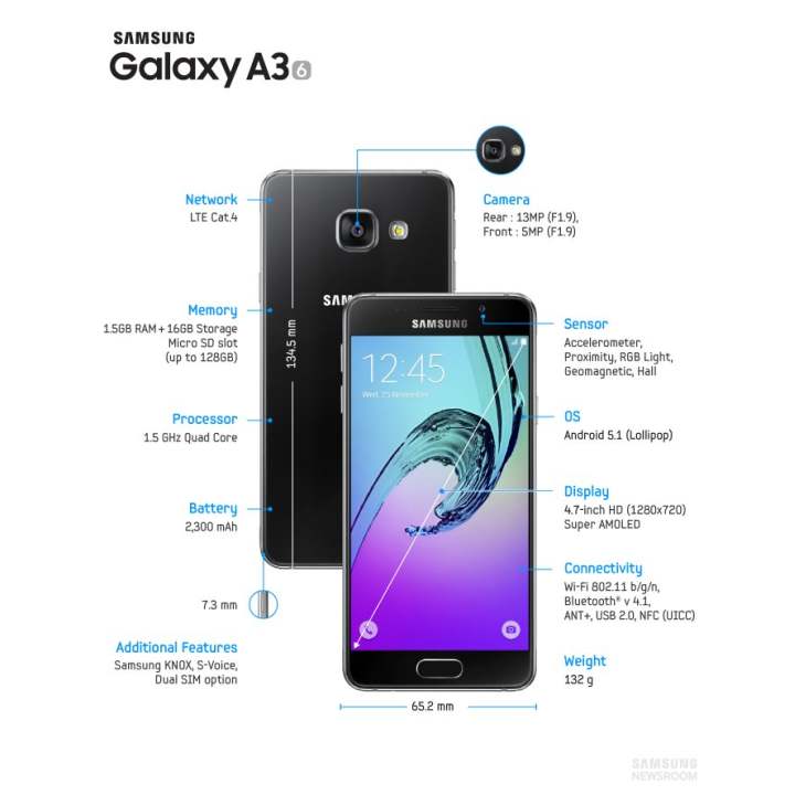 Samsung Galaxy A3 2016 - Hitam: Membeli jualan online 