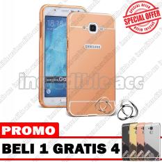 Samsung Galaxy J1 Mini Prime / Galaxy V2 Case Metal Bumper Mirror Beli 1 Gratis 4 Random Warna [BUY 1 GET 4] - Rose Gold