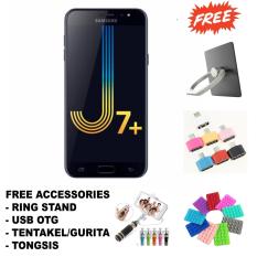 Samsung Galaxy J7 Plus - Garansi Resmi - 4/32 GB - 4G LTE - (Free 4 Item Accesories) - Black