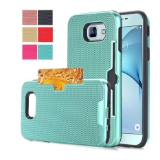 Samsung Galaxy J7 Prime Case, Moon Case Dompet Kartu Case Slim Hard Cover Dual Layer Armor Hybrid Pelindung Case dengan Kredit Slot Kartu Shell (seperti Yang Ditunjukkan) -Intl