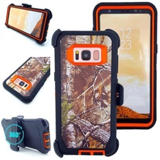 Samsung Galaksi S8 Case, vodico Berat Tugas Hibrida Tough Pelindung Anti Guncangan Penuh Badan Perlindungan Camo Defender Keras Sarung dengan Sabuk Klip Sarung Stand Penyangga Penyangga case untuk Galaksi S8 (Xtra Oranye) -Internasional