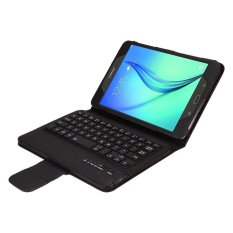 Samsung Galaxy Tab A 8.0 Keyboard Case, CLOUDSEA Folding PU Kulit Folio Case Penutup & Dilepas Nirkabel Bluetooth Keyboard Cover Case untuk Samsung Galaxy Tab A 8.0 SM-T350/P350 Android Tablet (Hitam) -Intl