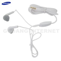 Samsung Headset  Compatible For All  J1 / J2 / J3 Type Handsfree Headphones Bass Audio High Qualty 100% ORIGINAL - Putih