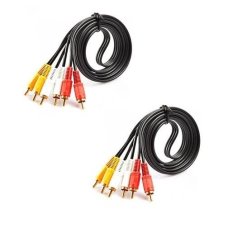 Samsung Kabel Audio Video RCA 3 x 3 Panjang 1.5 Meter - 2 Pcs