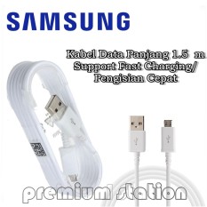 Samsung Kabel Data Galaxy Note 4 Super Fast Charger Dan Transfer Data - White