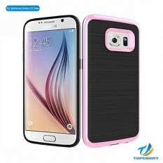Samsung S7 Sisi Case, Galaksi S7 Sisi Case, topgreat Las Seri Tekstur Halus Wiredrawing Texture Ramping Hibrida Ganda Anti Guncangan Jatuh Pelindung Case untuk Samsung Galaksi S7 Sisi- internasional