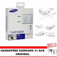 Samsung Travel Charger 10W for Samsung Galaxy S4 / Note 1 / Note 2 / Note 4 - White FREE Handsfree galaxy young