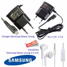 Samsung Travel Charger Original Galaxy Young / Galaxy Wonder / Galaxy J1 ACE Free Handsfree Samsung Galaxy Young
