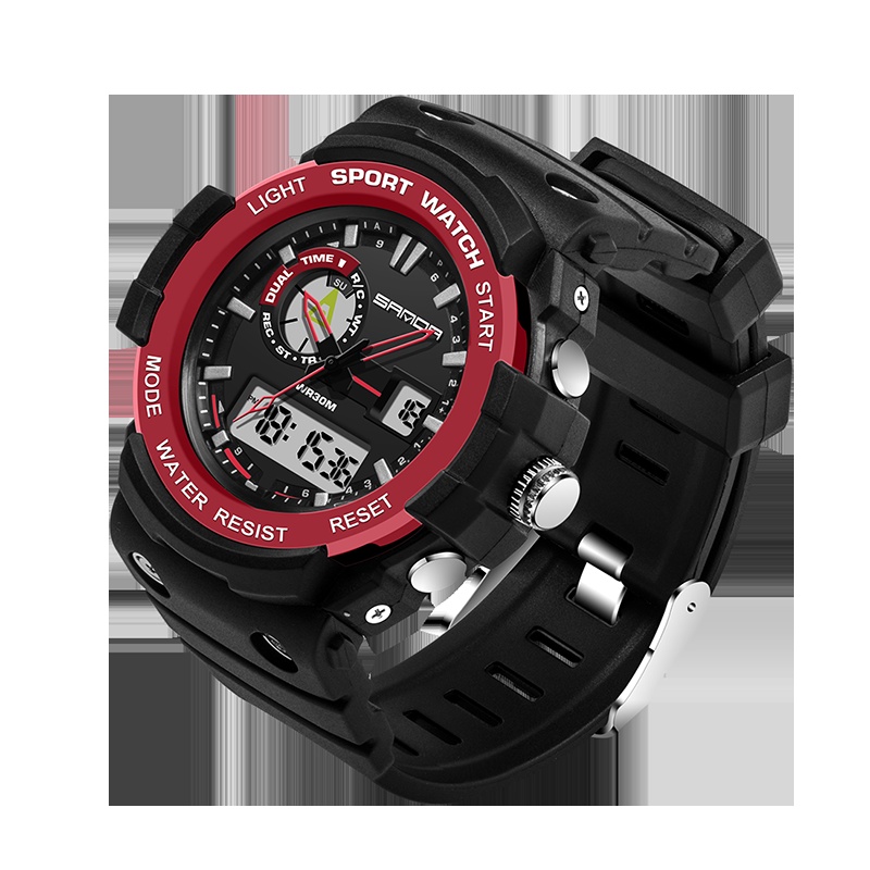 Sanda Merek Watch Harganya Gila Besar Dial Silicone Belt Warna Es Krim Siswa Ladies Gelang Relogio Feminino Kuarsa Jam Wanita dan Pria 735-Intl