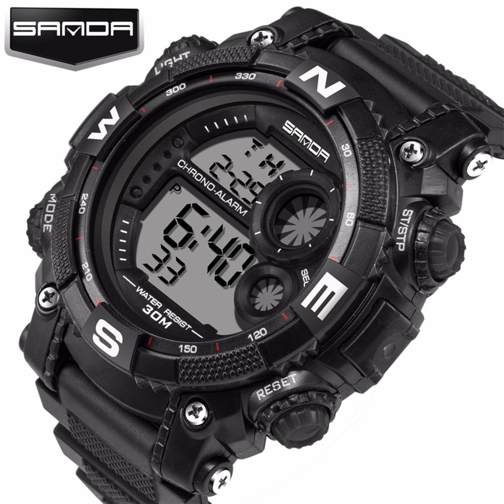 SANDA Terkenal Merek Watch Pria G Gaya Tentara Militer Shock Watches Pria LED Digital-Watch Pria Sport Digital Watch -Intl