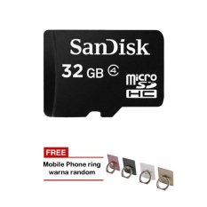 SanDisk Memory Card MicroSDHC Card - 32GB + Mobile Phone Ring