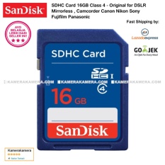 SanDisk SDHC Card 16GB Class 4 Original for DSLR Mirrorless , Camcorder Canon Nikon Sony Fujifilm Panasonic Samsung