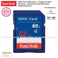 SanDisk SDHC Card 32GB Class 4 Original for DSLR Mirrorless , Camcorder Canon Nikon Sony Fujifilm Panasonic Samsung