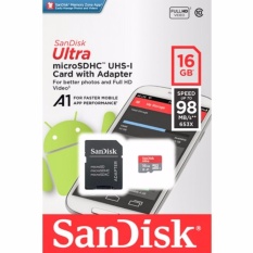 Sandisk Ultra Micro SDHC 98MB/s - 16 GB + Adaptor