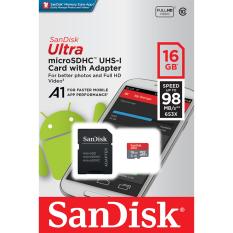 SanDisk Ultra MicroSDHC 98MB/s 16GB Class 10 - With SD Card Adapter
