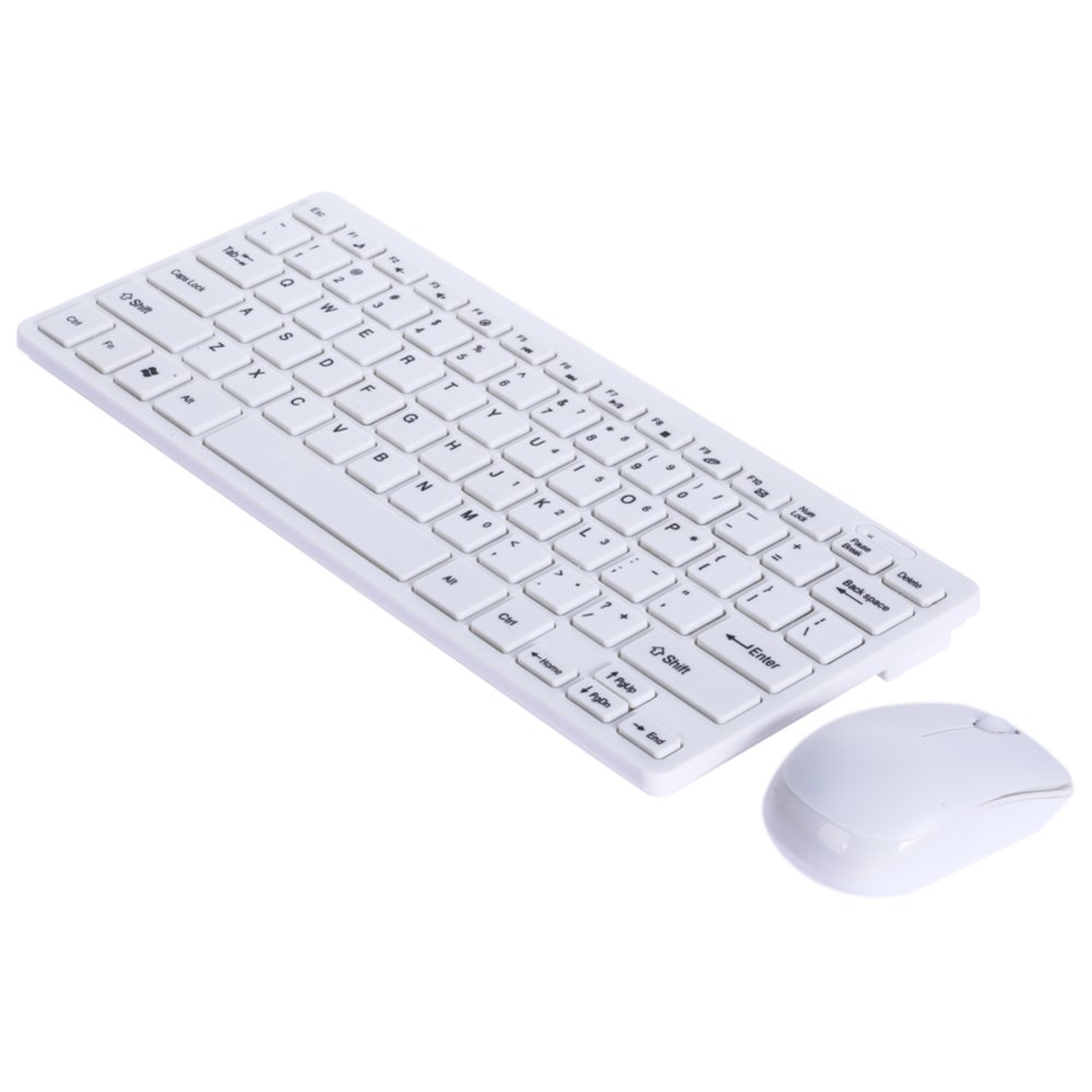 Sangat Tipis 2.4 Ghz Wireless Keyboard + Penutup Dan Tikus Kit Untuk Desktop Laptop