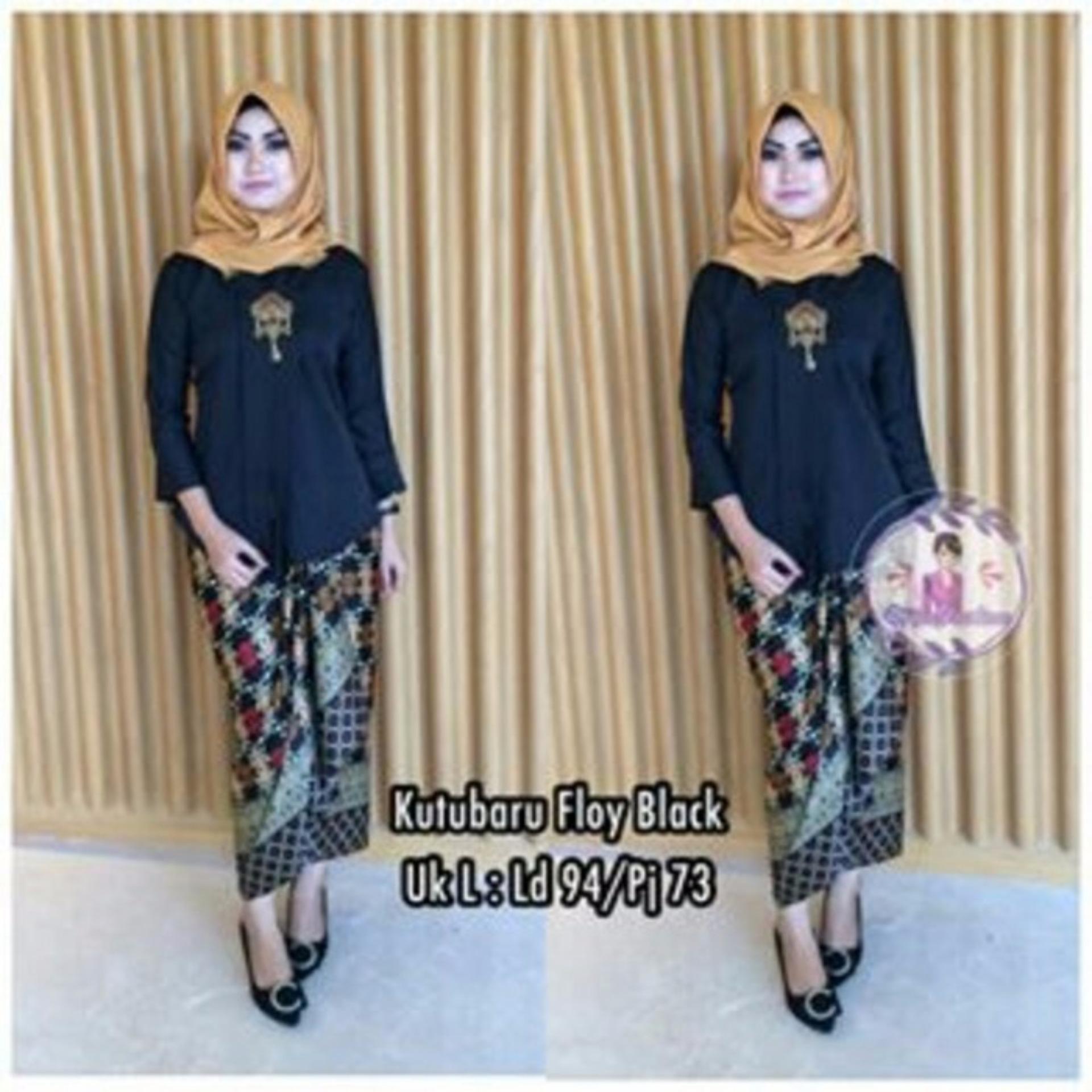 SB Collection Stelan Kebaya Dan Rok Lilit Lutha - Hitam