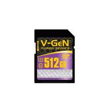 SDXC 512GB V-GeN Turbo Class 10 UHS1 - SDCard VGEN Memory Kamera