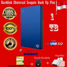 Seagate Backup Plus Slim 1TB - HDD - HD - Hardisk External 2.5 - Biru + Gratis Flashdisk Toshiba 32gb + Pouch Harddisk + Otg Mini