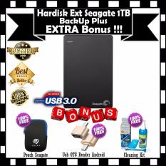 Seagate Backup Plus Slim 1TB - HDD - HD - Hardisk External 2.5 - Black GRATIS Pouch Hdd + Usb OTG Reader Mini & Cleaning Kit Pembersih LCD Pc Laptop